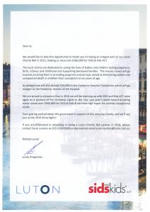 luton charity ball letter