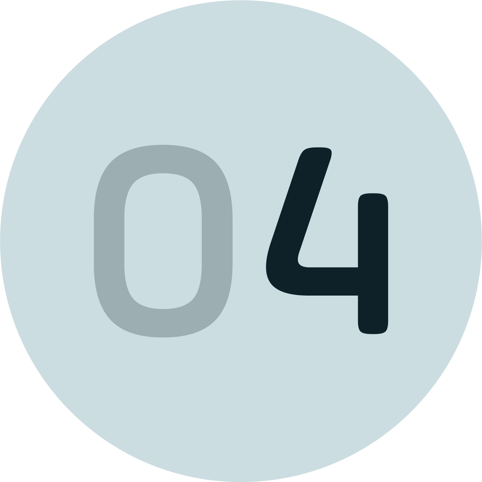 Step four numeric graphic icon