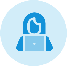 Administrative and support staff role icon