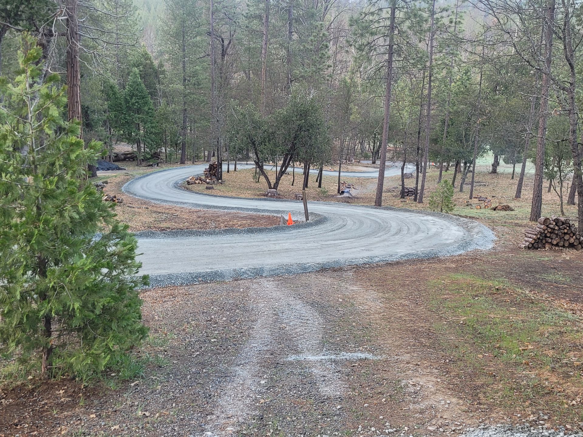 Asphalt Curve Road Near View — Groveland, CA — Ken's Asphalt