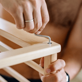 Man assembling furniture