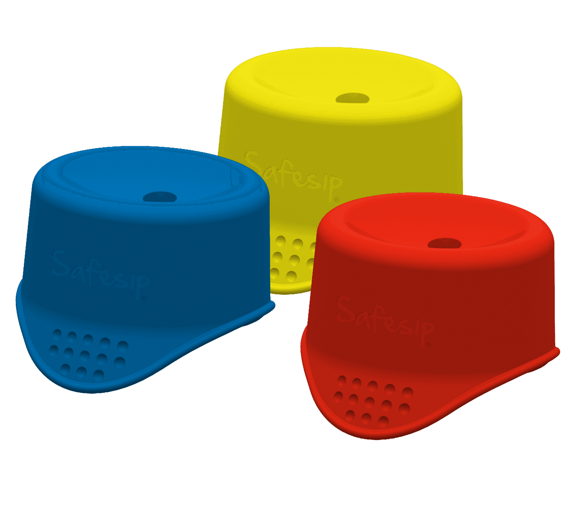 A blue yellow and red container with the word kleenex on it