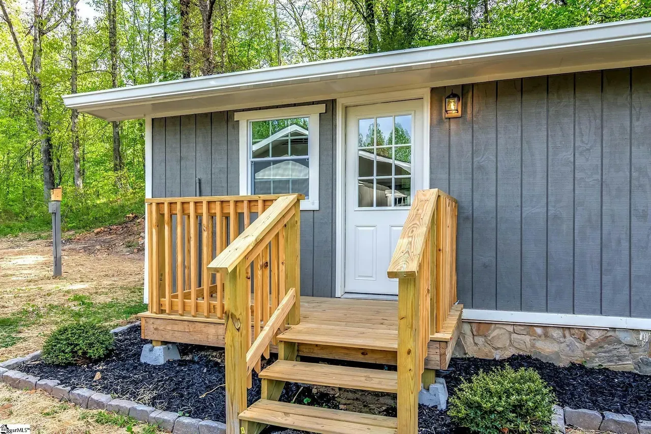 The bungalow exterior.