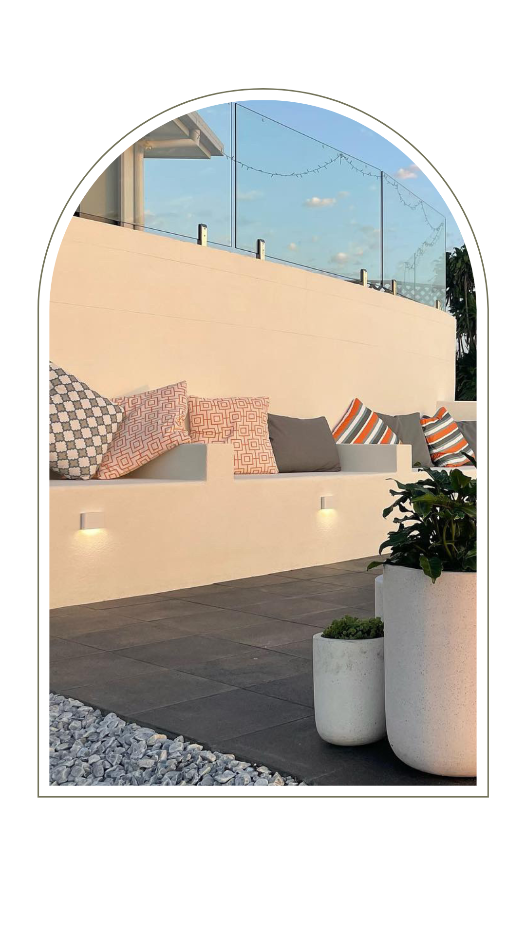 Rendered concrete seating - Concreting Gold Coast