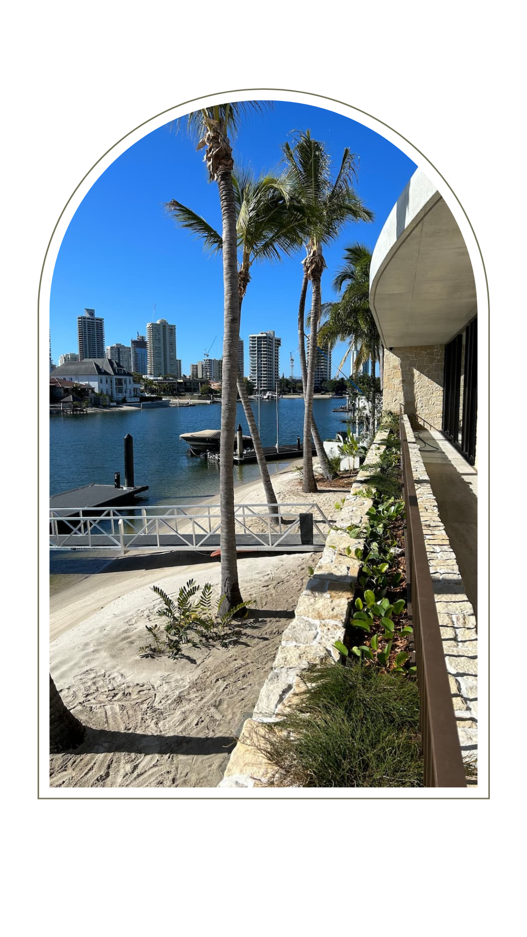 Palm trees on the beach - Softscaping Gold Coast