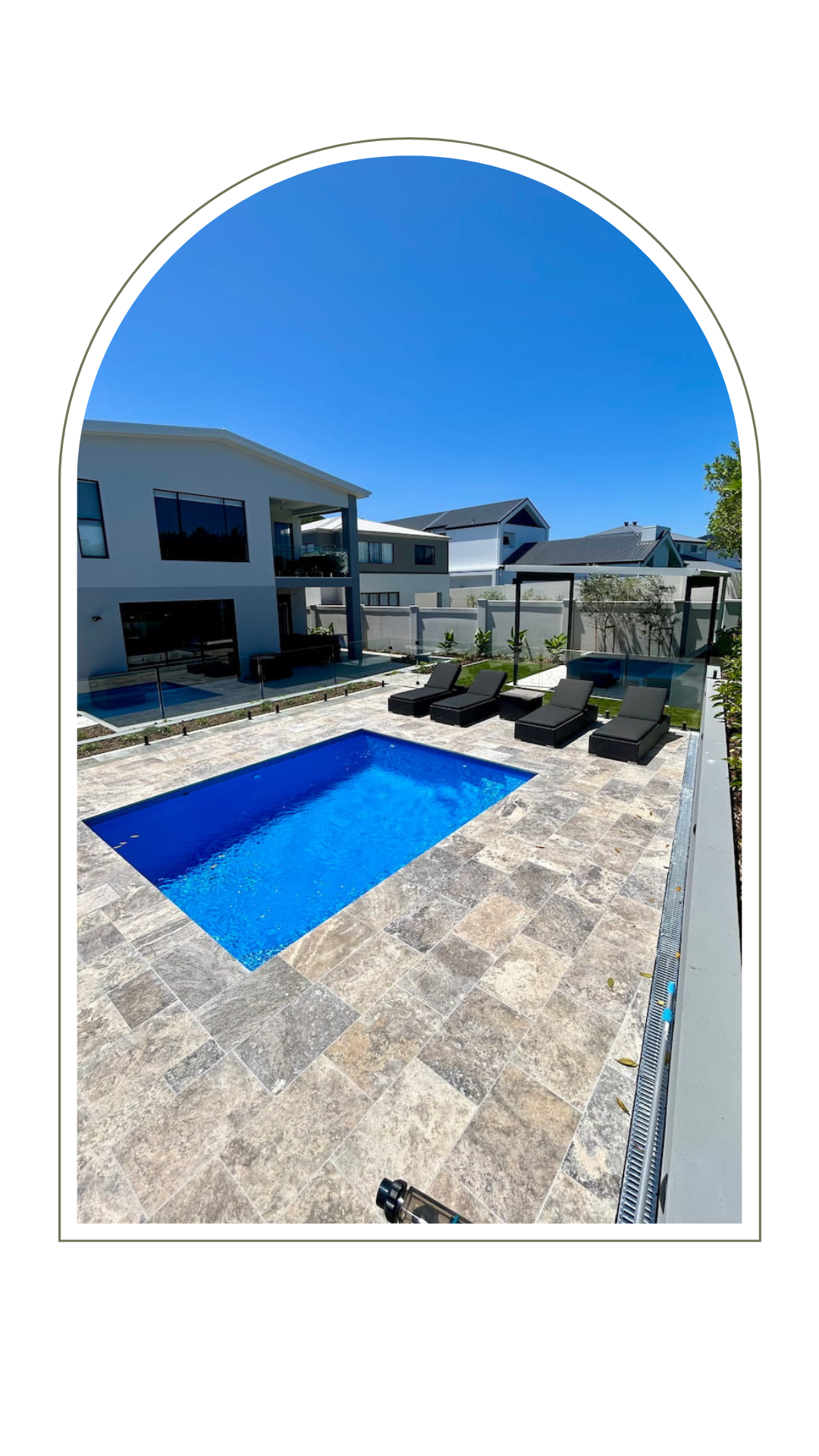 A recently landscaping pool on the gold coast