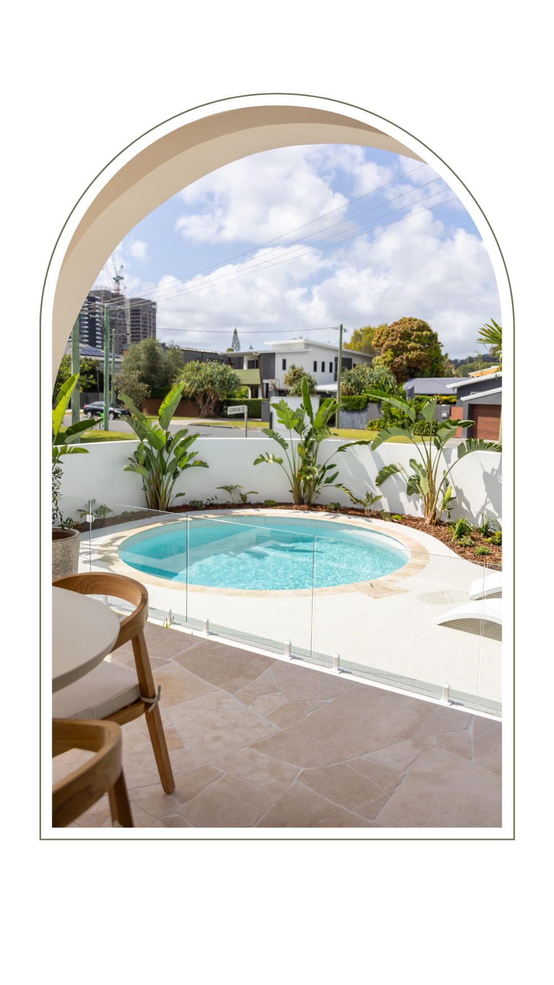 Stone paver walkway - Landscape construction Gold Coast