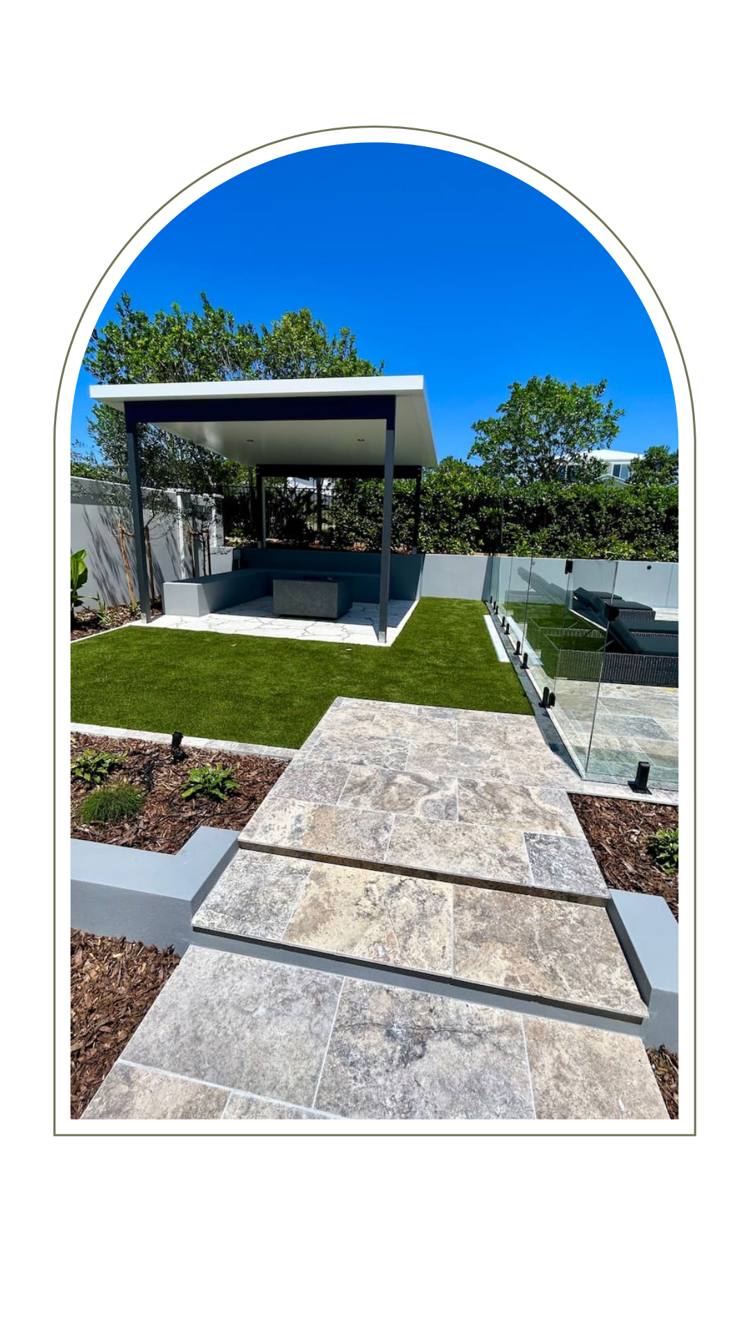 Stone cladding floor on the gold coast - hardscaping gold coast