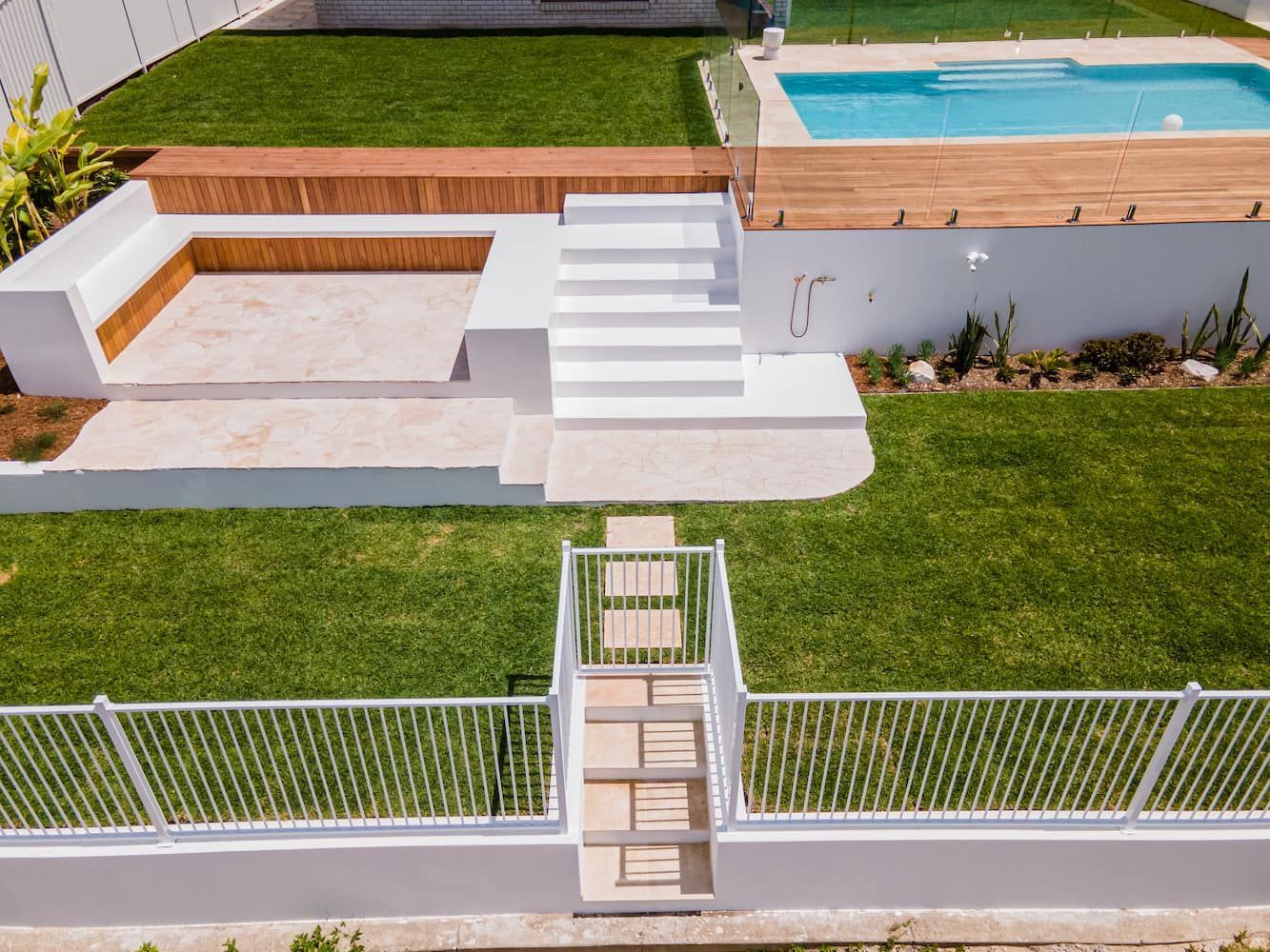 Newly renovated pool surrounds - Pool Landscaping Gold Coast