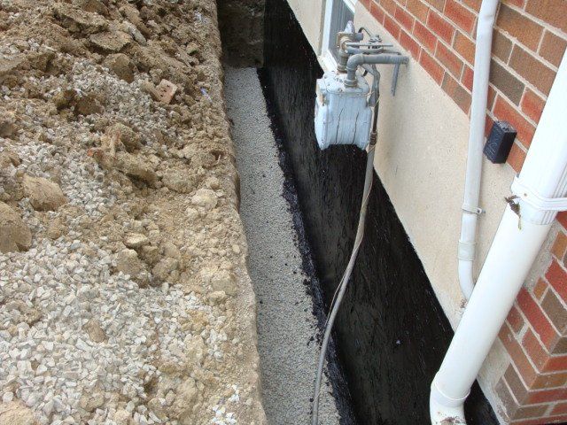 exterior waterproofing services toronto by drainworks plumbing rubber waterproofing material