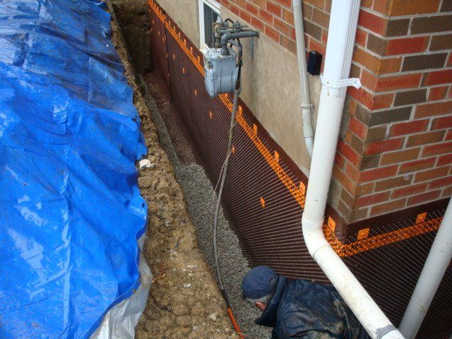 exterior waterproofing services toronto by drainworks plumbing membrane installation