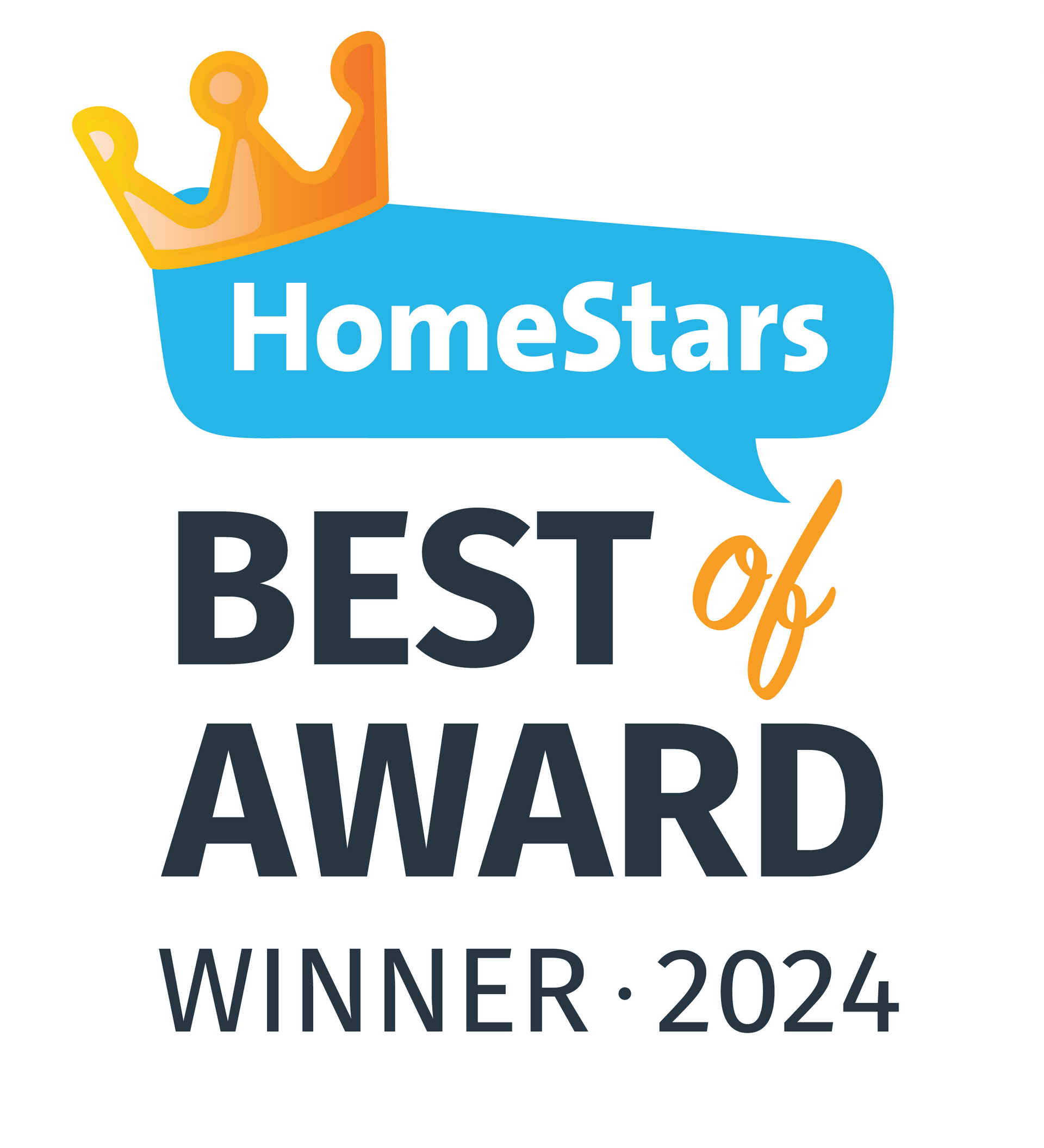 A logo for homestars best of award winner 2024