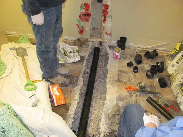 Drain Replacement Excavation indoor