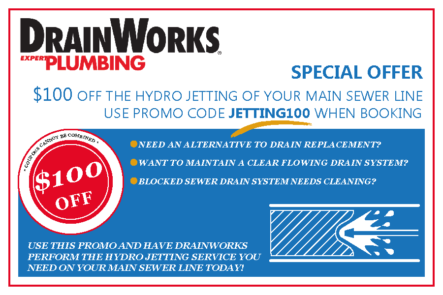 Toronto Plumber promotion $100 Off Hydro Jetting