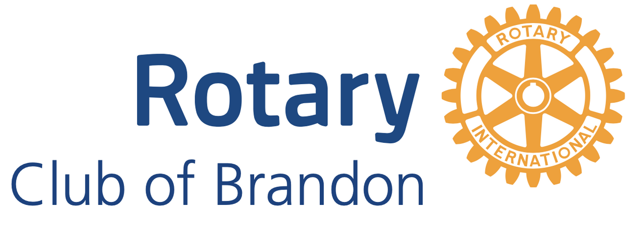 A logo for the rotary club of brandon