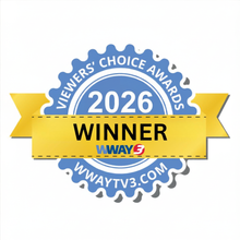 2026 Viewers' Choice Awards winner badge with yellow ribbon and WWAY TV 3 logo