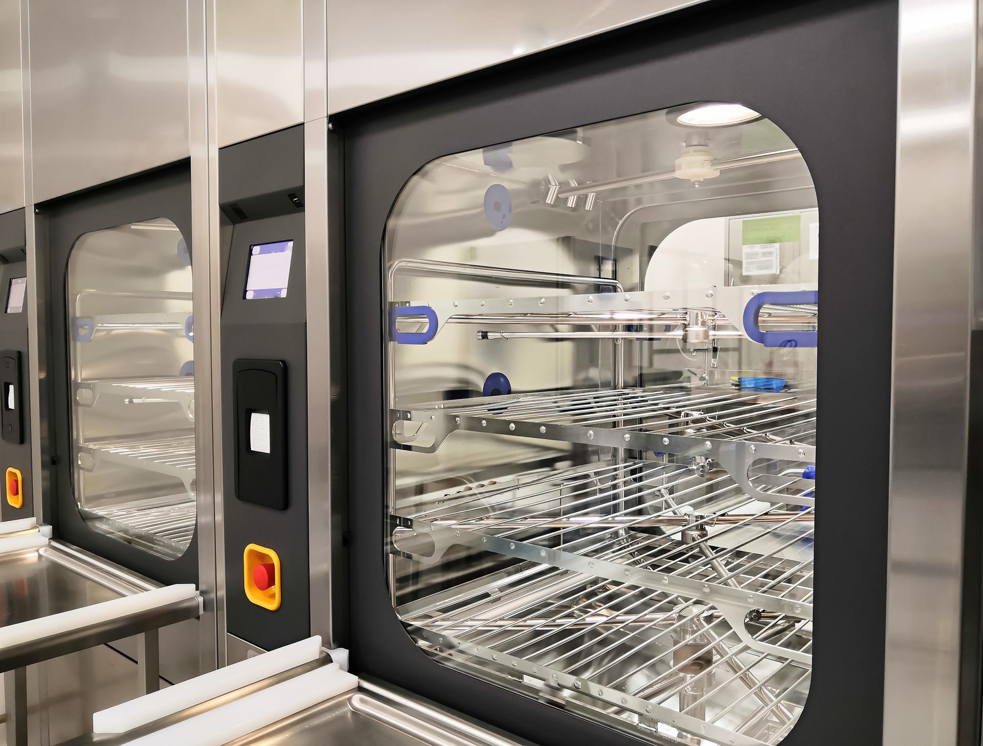 Two washer disinfector machines.