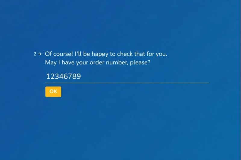 A blue screen with a few numbers on it