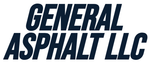 The logo for general asphalt llc is black and white.