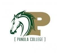 A logo for a college with a horse head and the letter p.