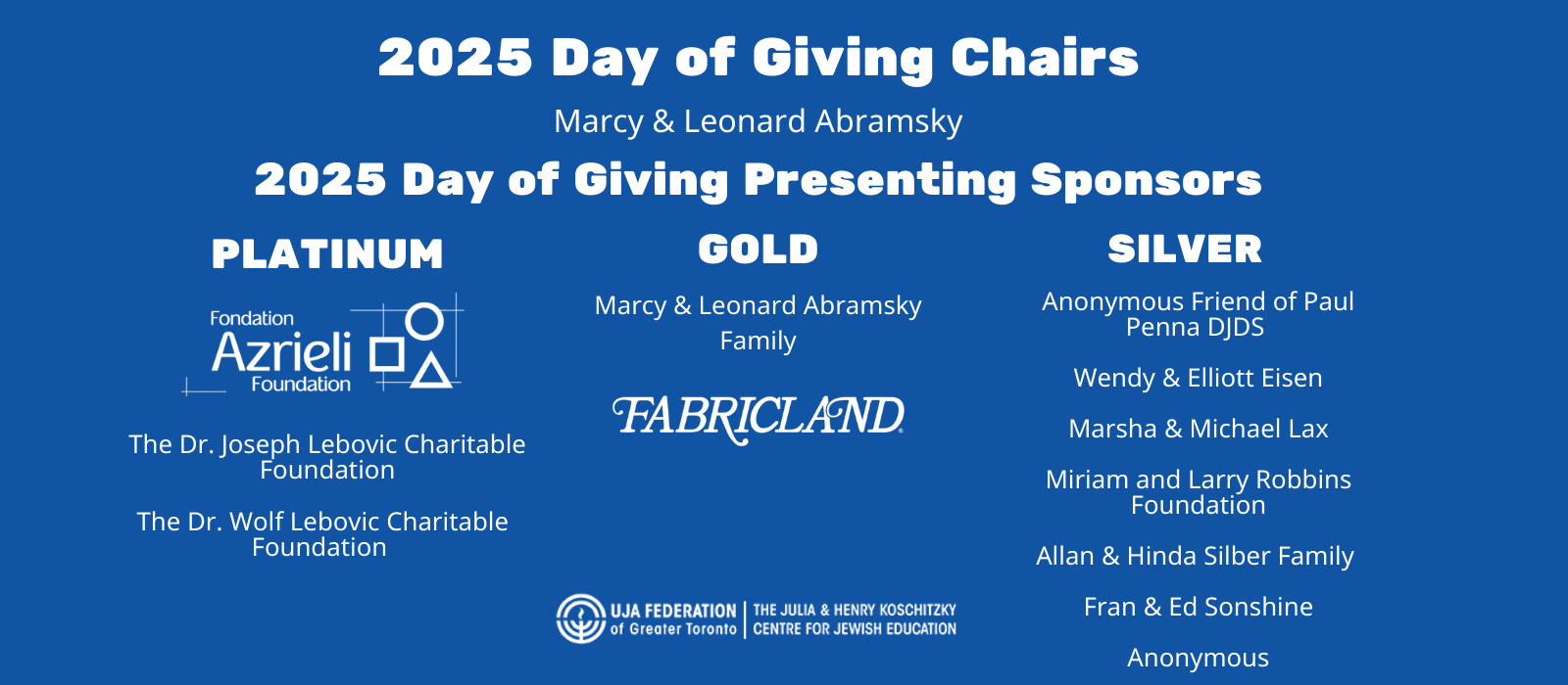 2025 Day of Giving Sponsors
