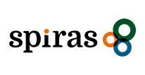 Et farverigt logo for en virksomhed kaldet spira.