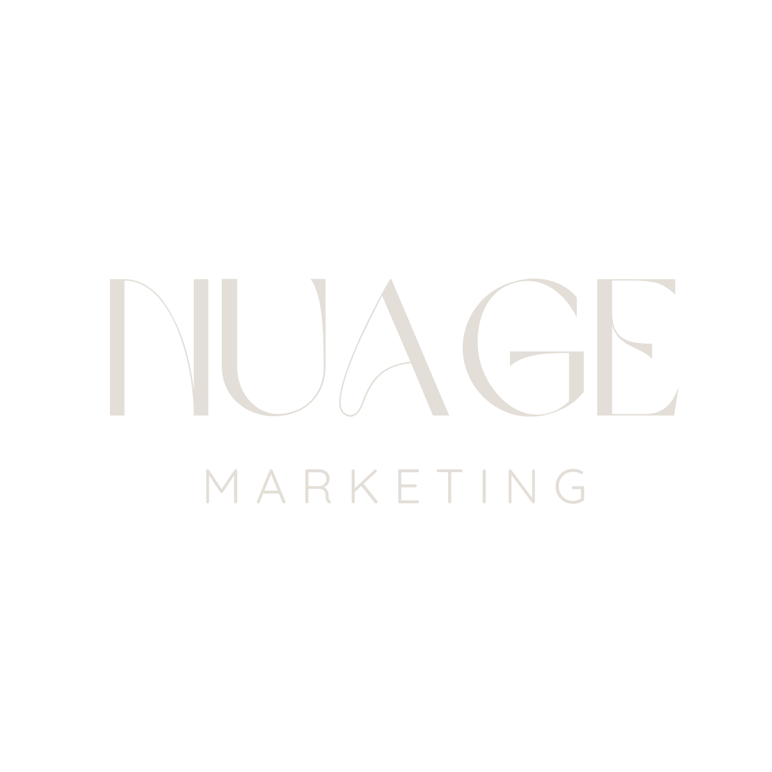 A logo for nuage marketing on a white background.