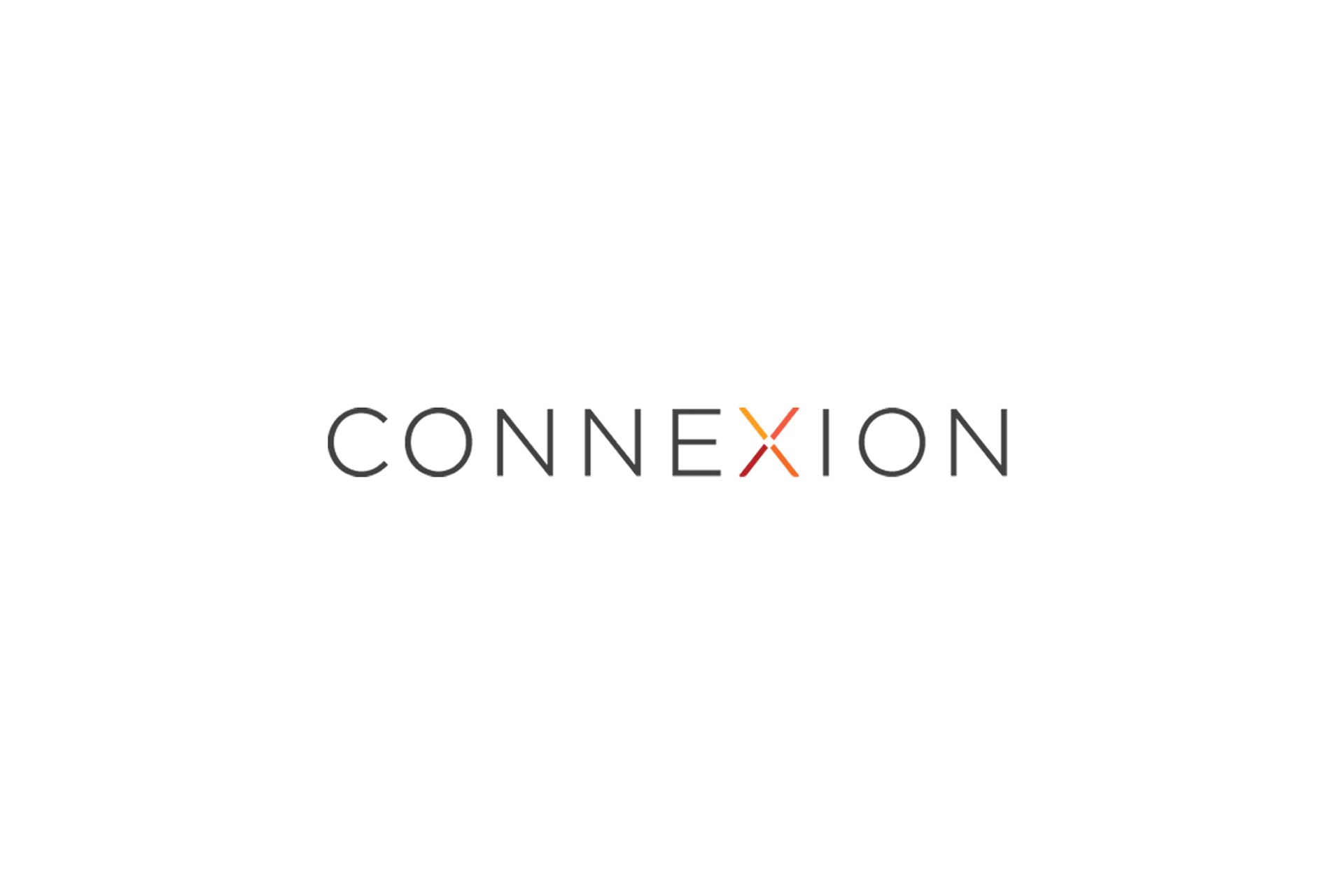 The logo for connexion is on a white background.