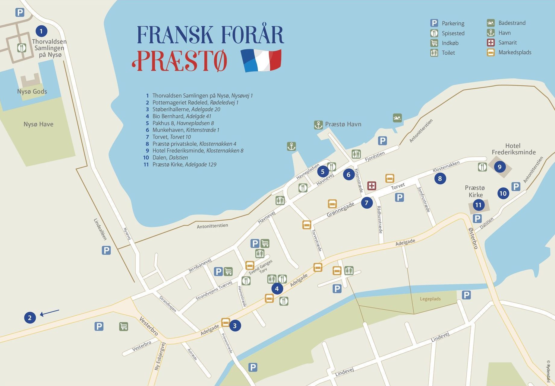 Maleri af Præstø Rådhus under Fransk Forår