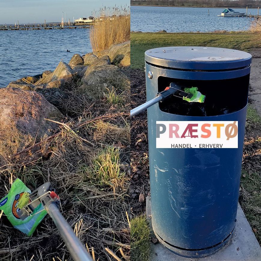 Billeder af affaldsopsamling ved Præstø havn
