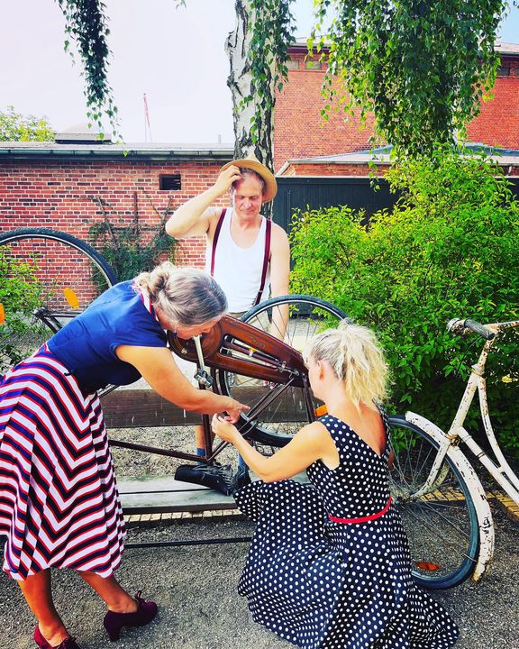 Billede af Præstø havn fra vandet i skumringen