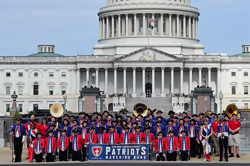 The Patriots Marching Band visited Washington DC