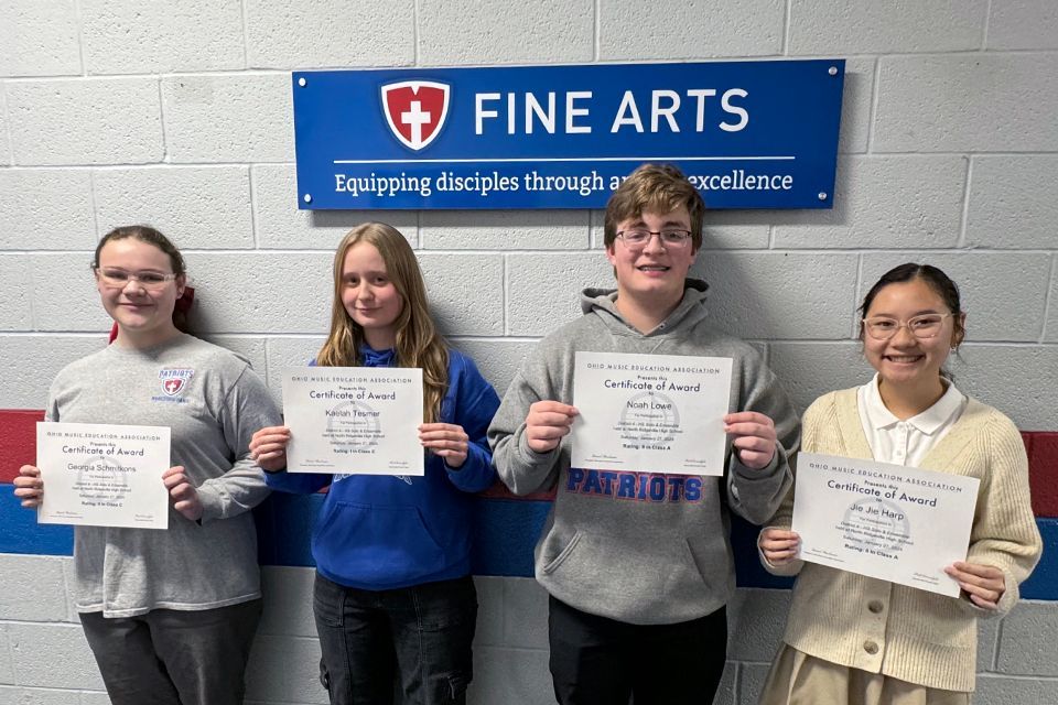 Four students were recognized by the Ohio Music Education Association