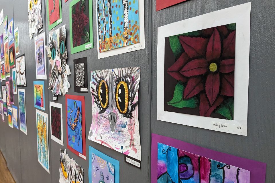 Fourth Grade Art Show submissions