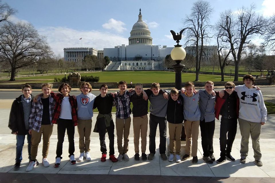 ODCS Middle School boys enjoy their Washington DC trip