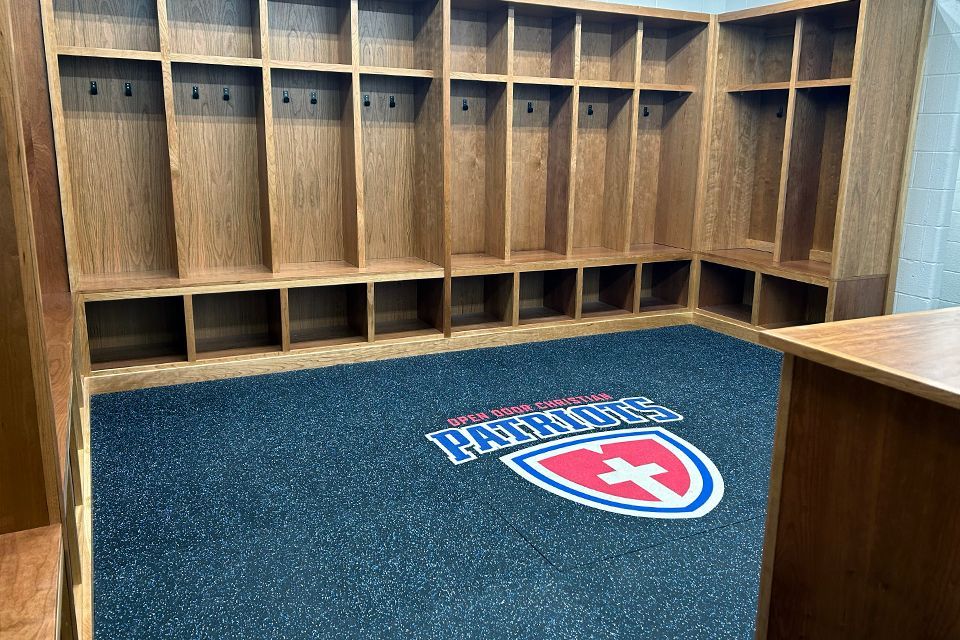 The upgraded home team locker room at ODCS