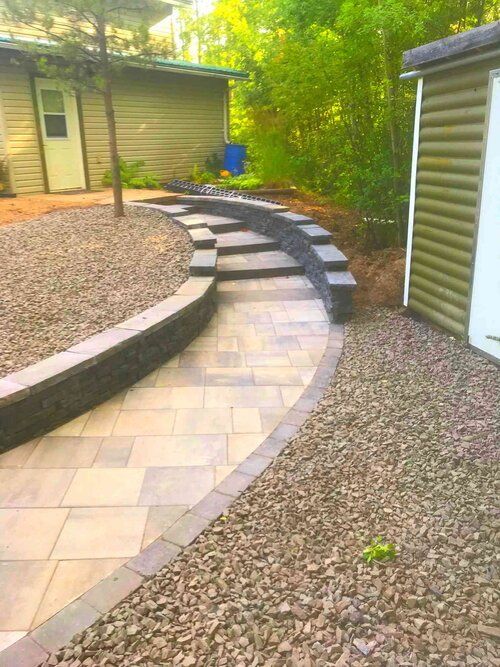 retaining wall and walkway bellevue lake 
