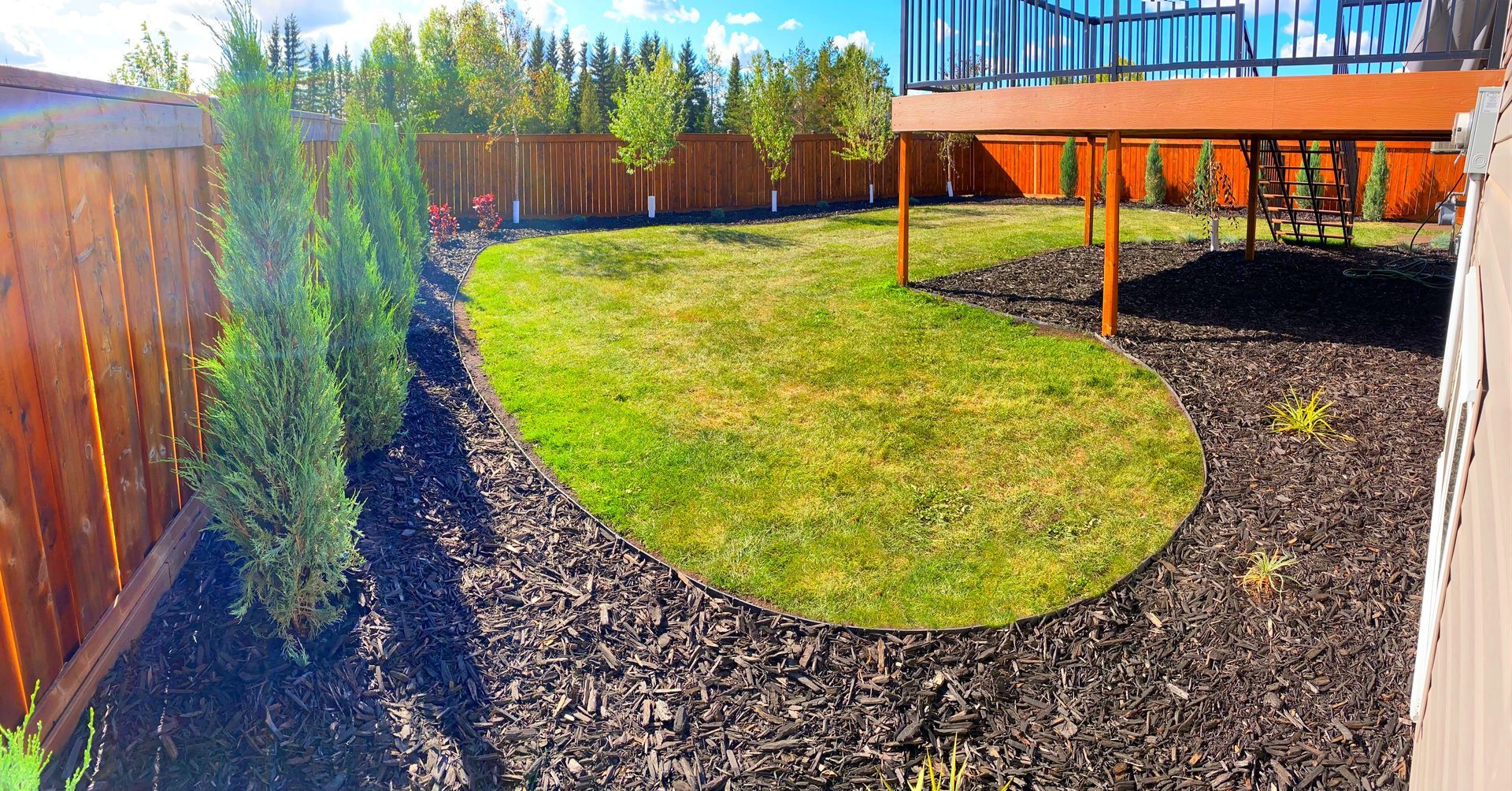 backyard beautiful landscaping