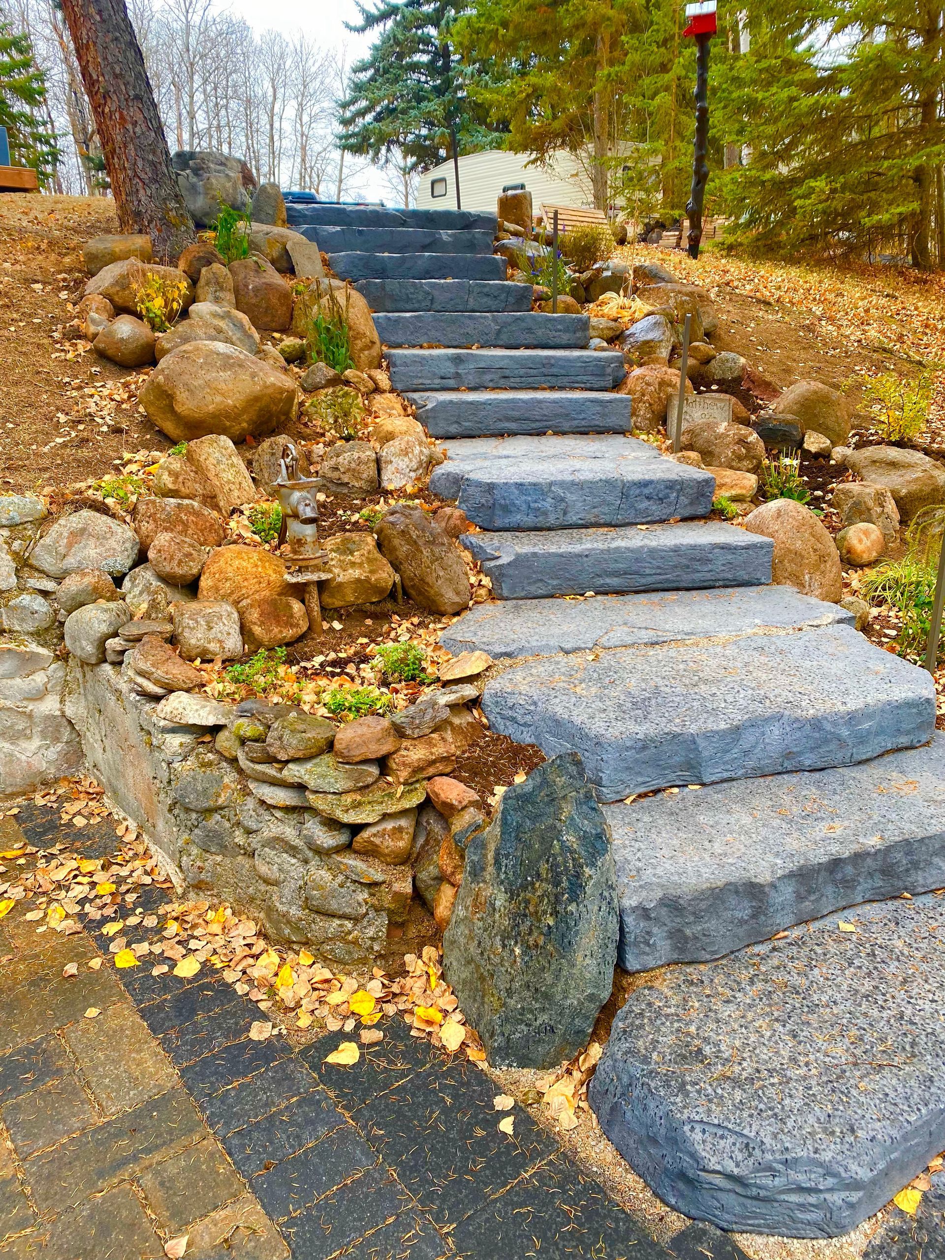 barkman rosetta irregular steps at floatingstone lake