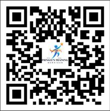 QR code for Pringle's Training Services, with logo of person reaching for a star.