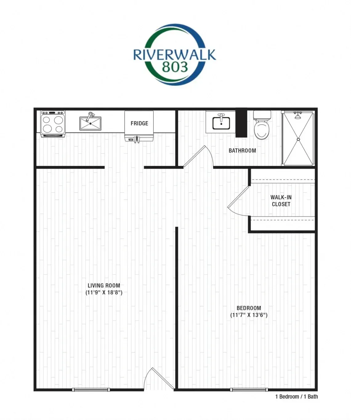 1 Bedroom A1 Floor Plan