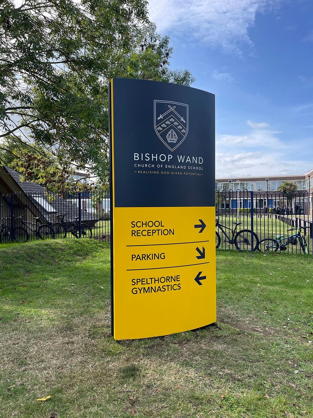 Signmode Bishop Wand school monolith sign