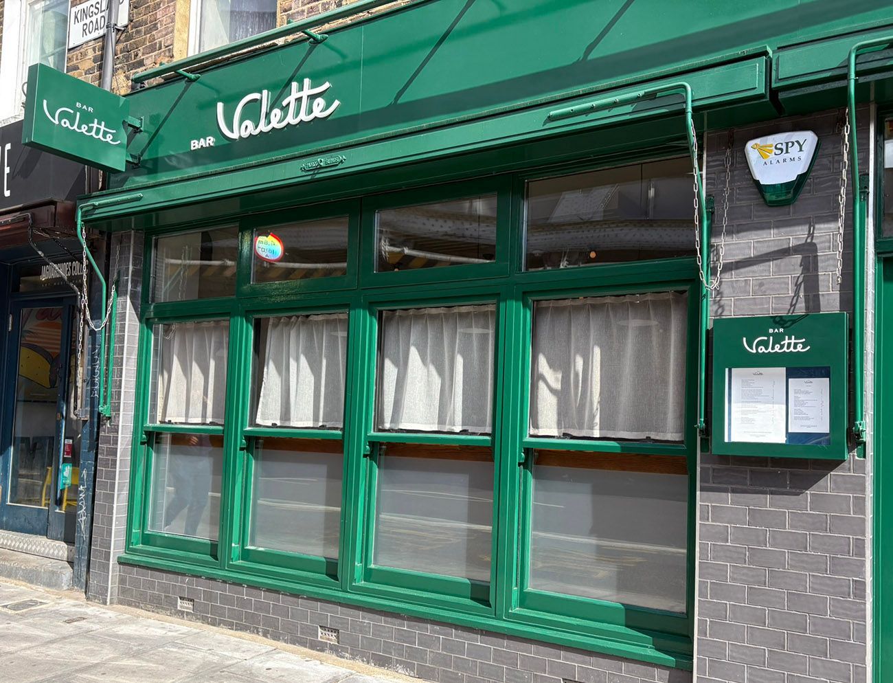 Bar Valette hospitality signage