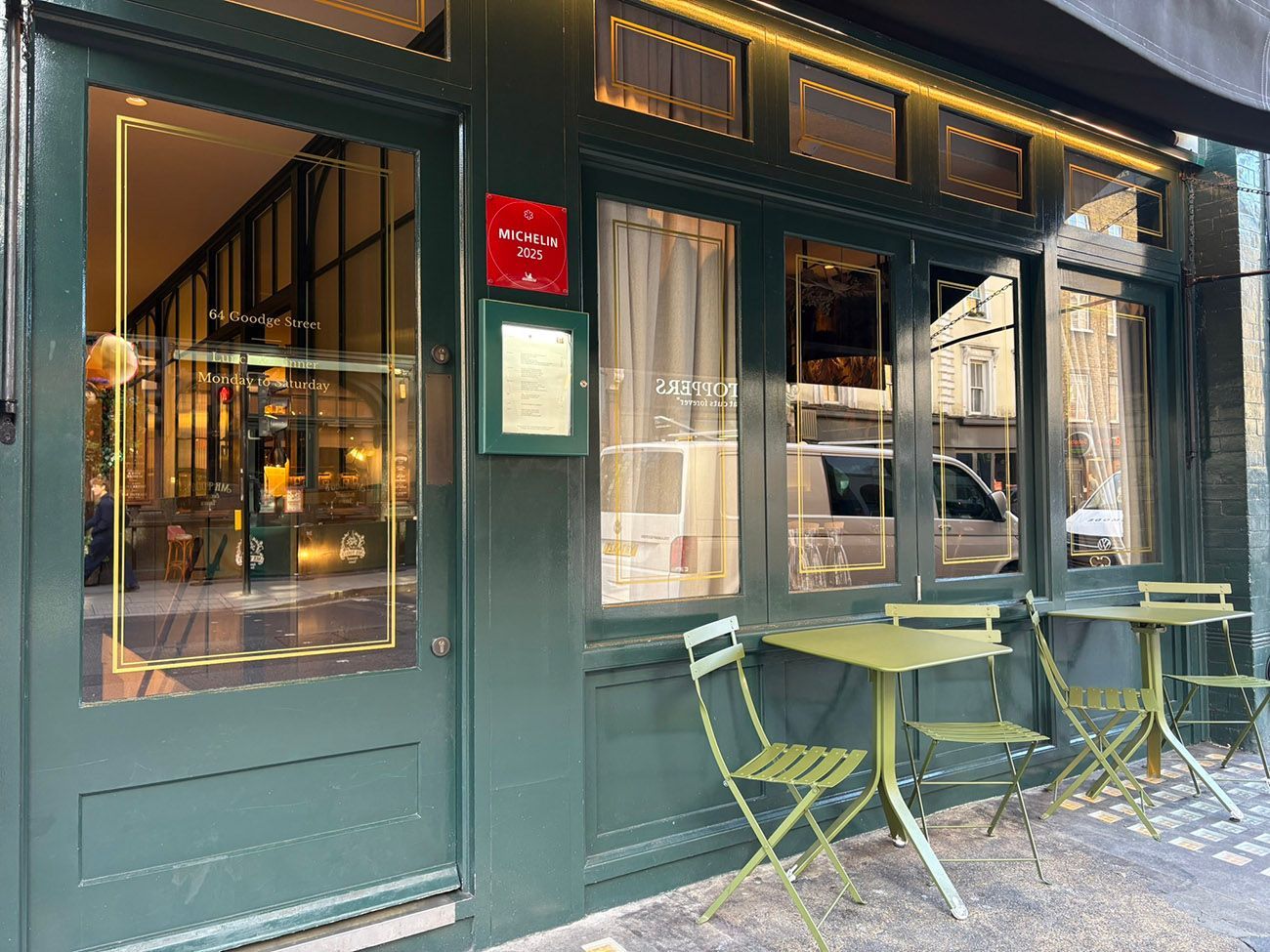 64 Goodge Street hospitality signage