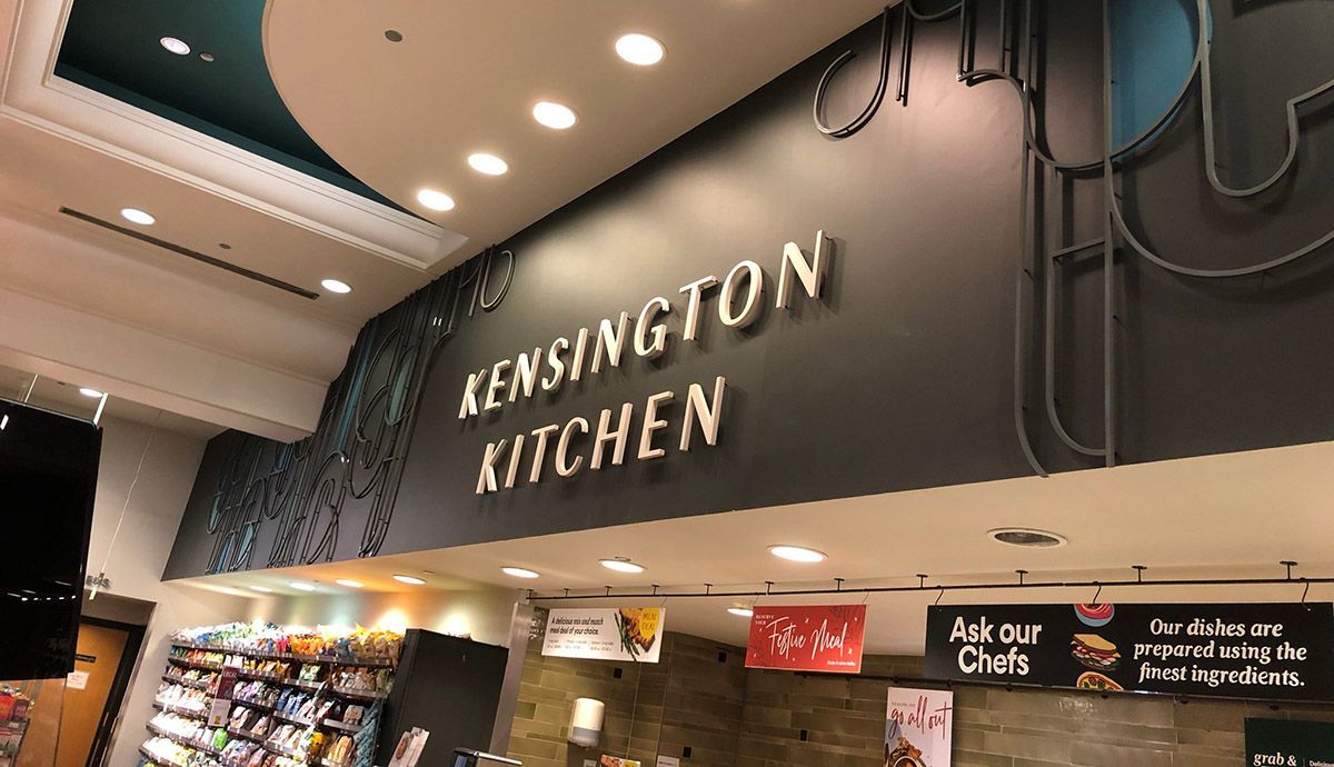 Kensington Kitchen, Whole Foods signage
