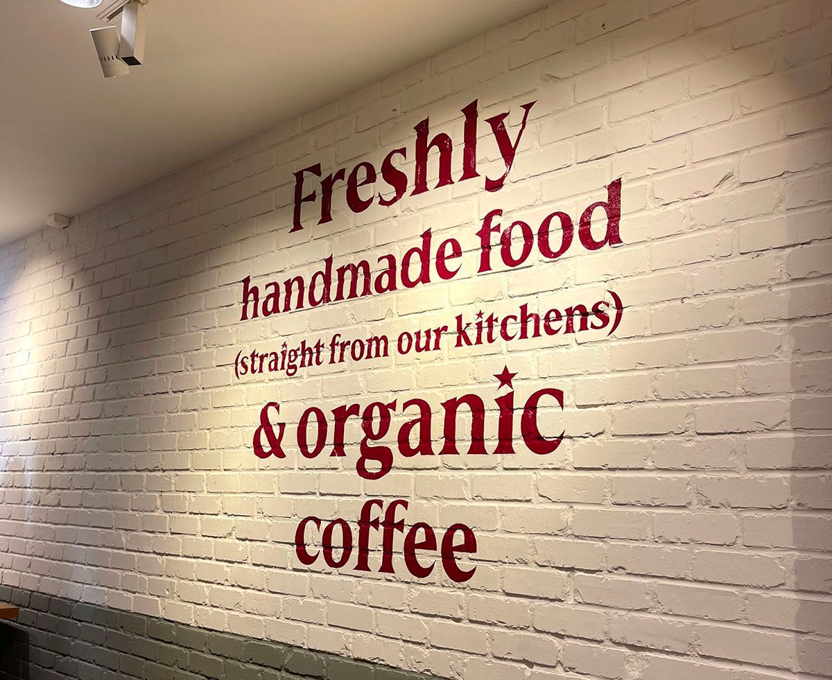 Wall painted signwriting