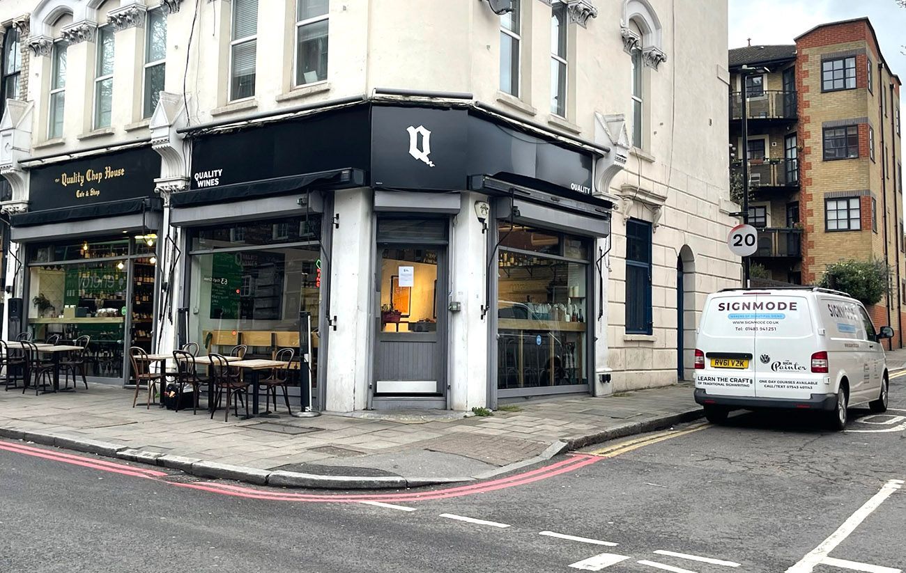 The Quality Chop House restaurant signs and installation