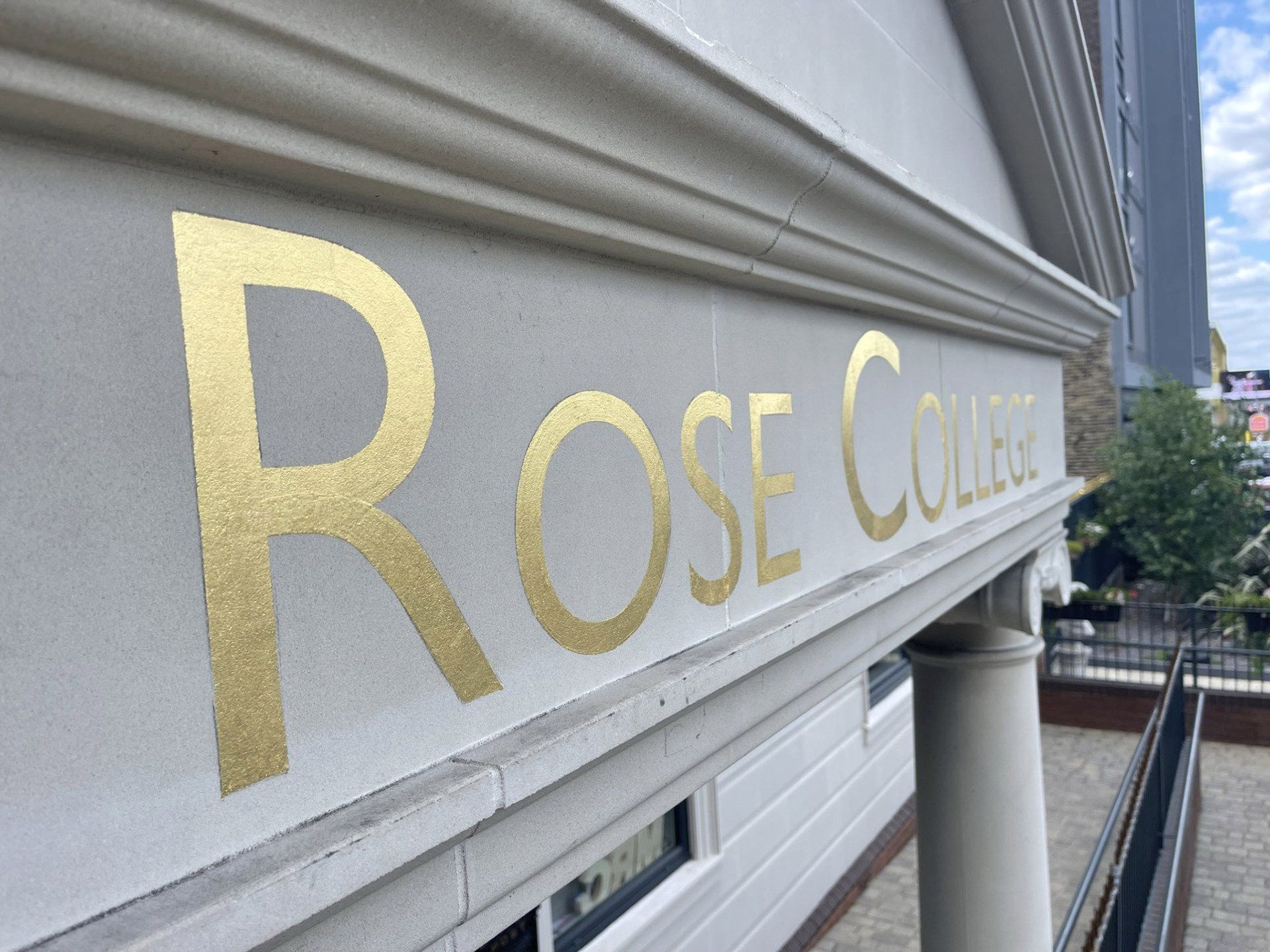 Gold freehand signwriting