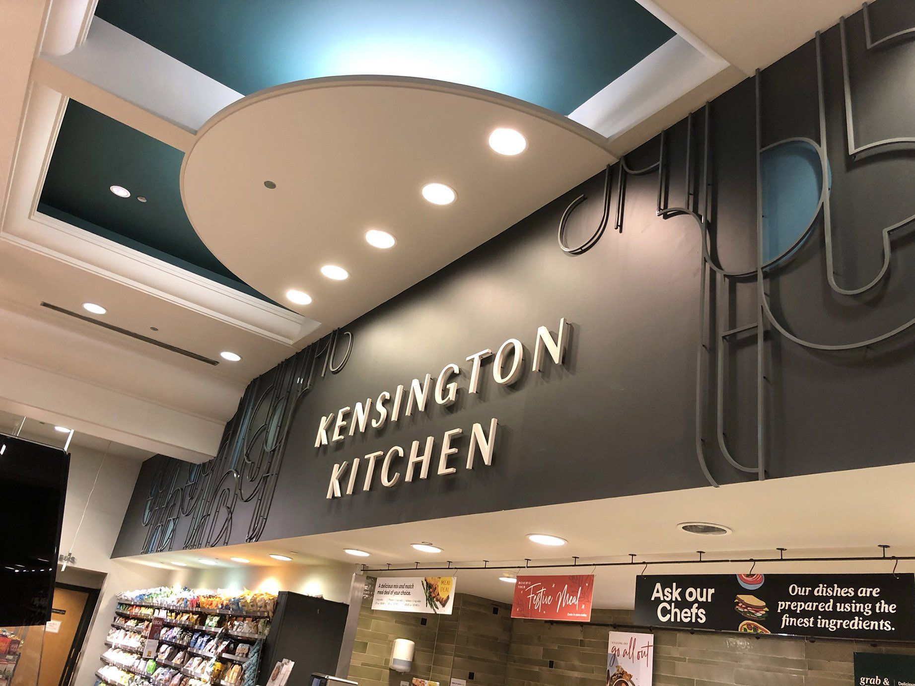 Kensington Kitchen, Whole Foods signage