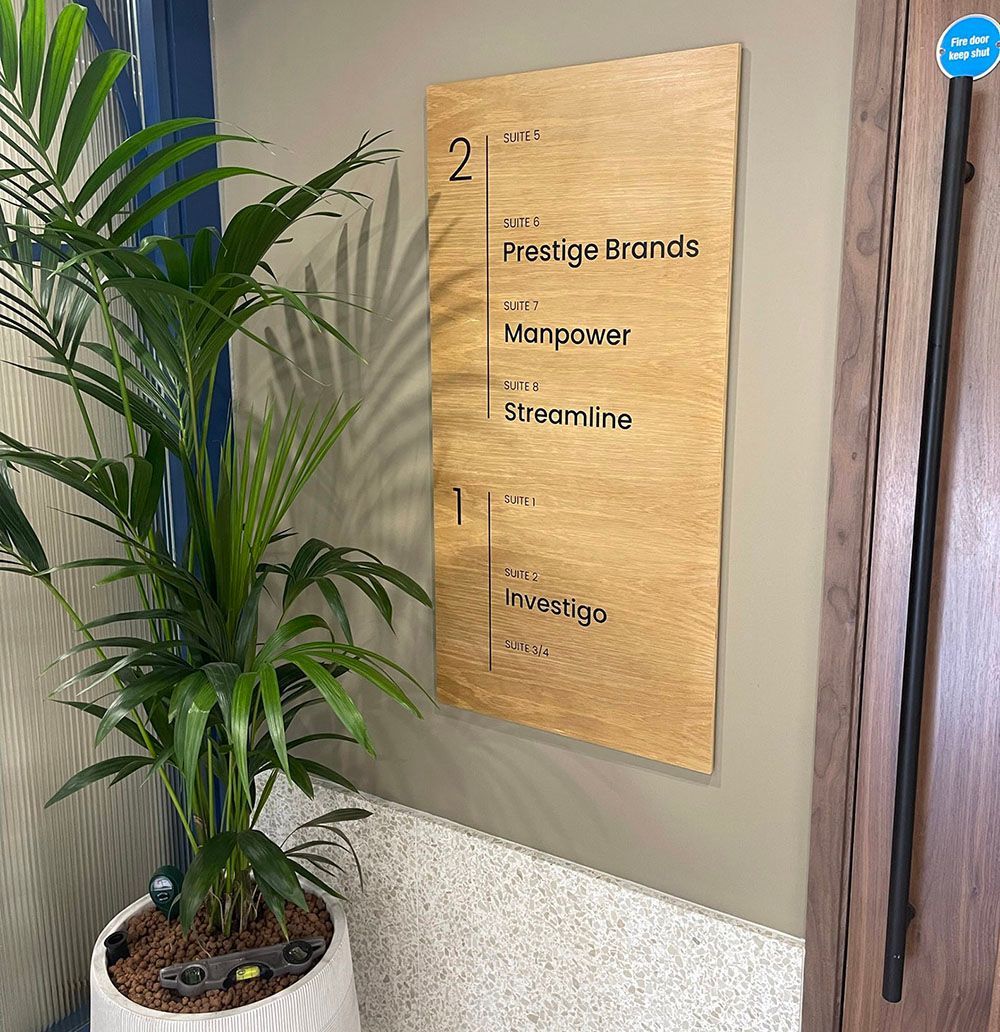 Clockhouse Court plywood signs